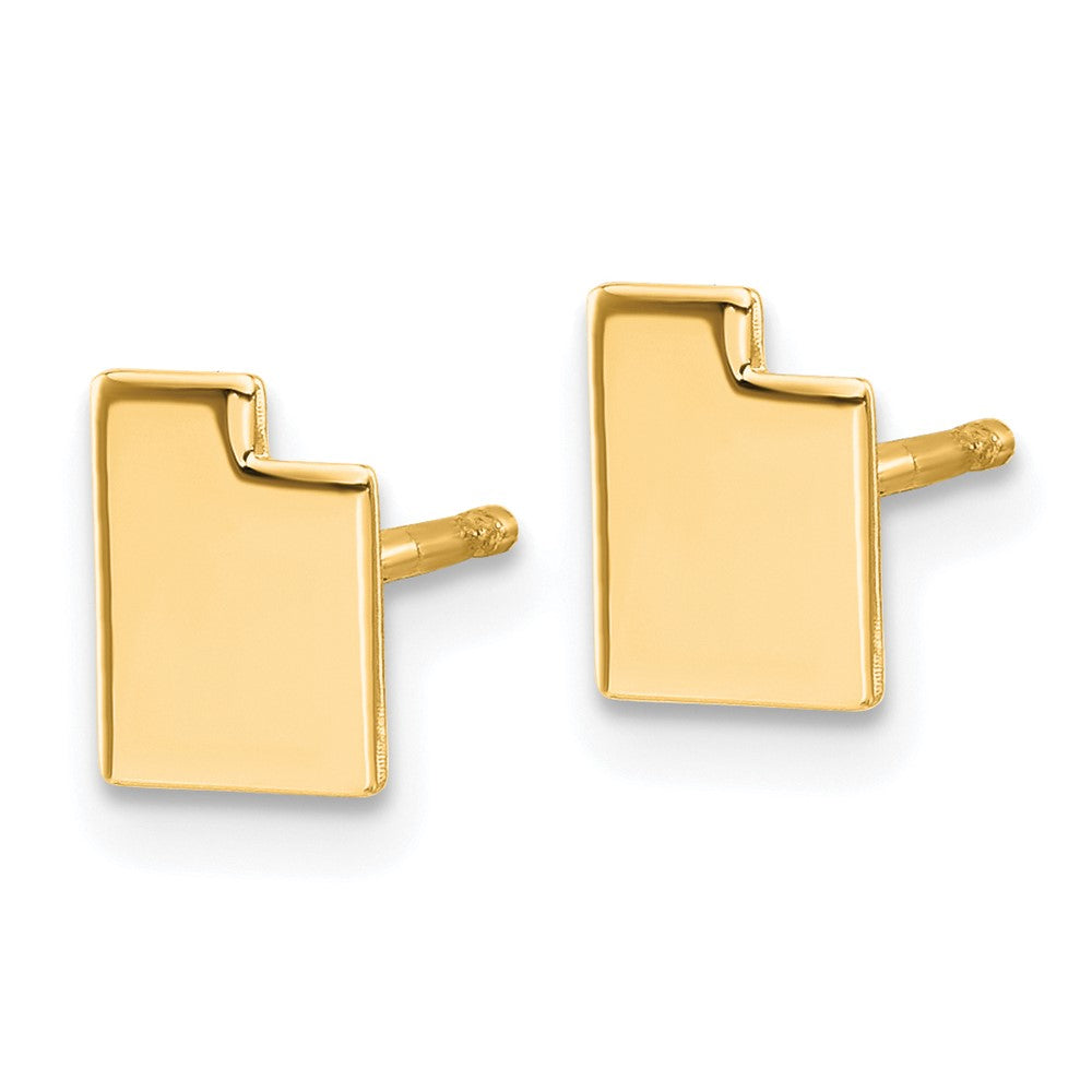 Gold Plated Sterling Silver/Gold Utah State Earrings