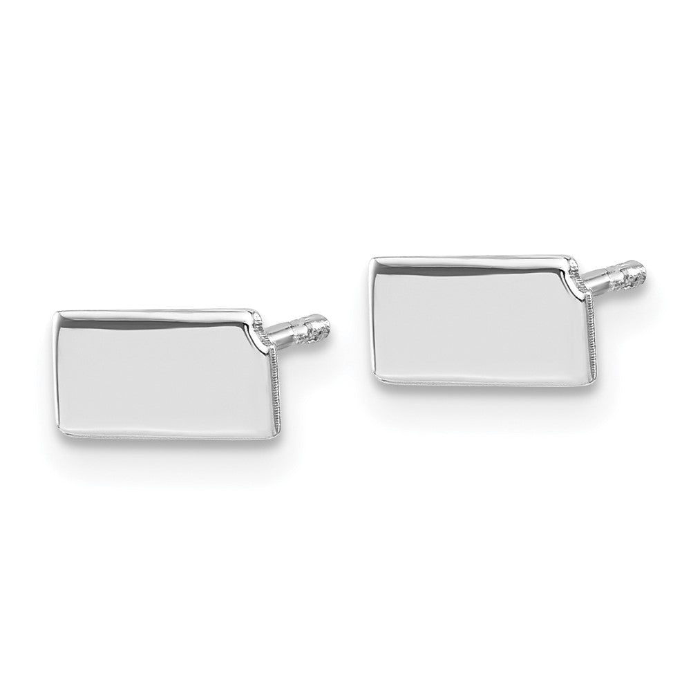 14K White Gold 14Kw Kansas State Earrings