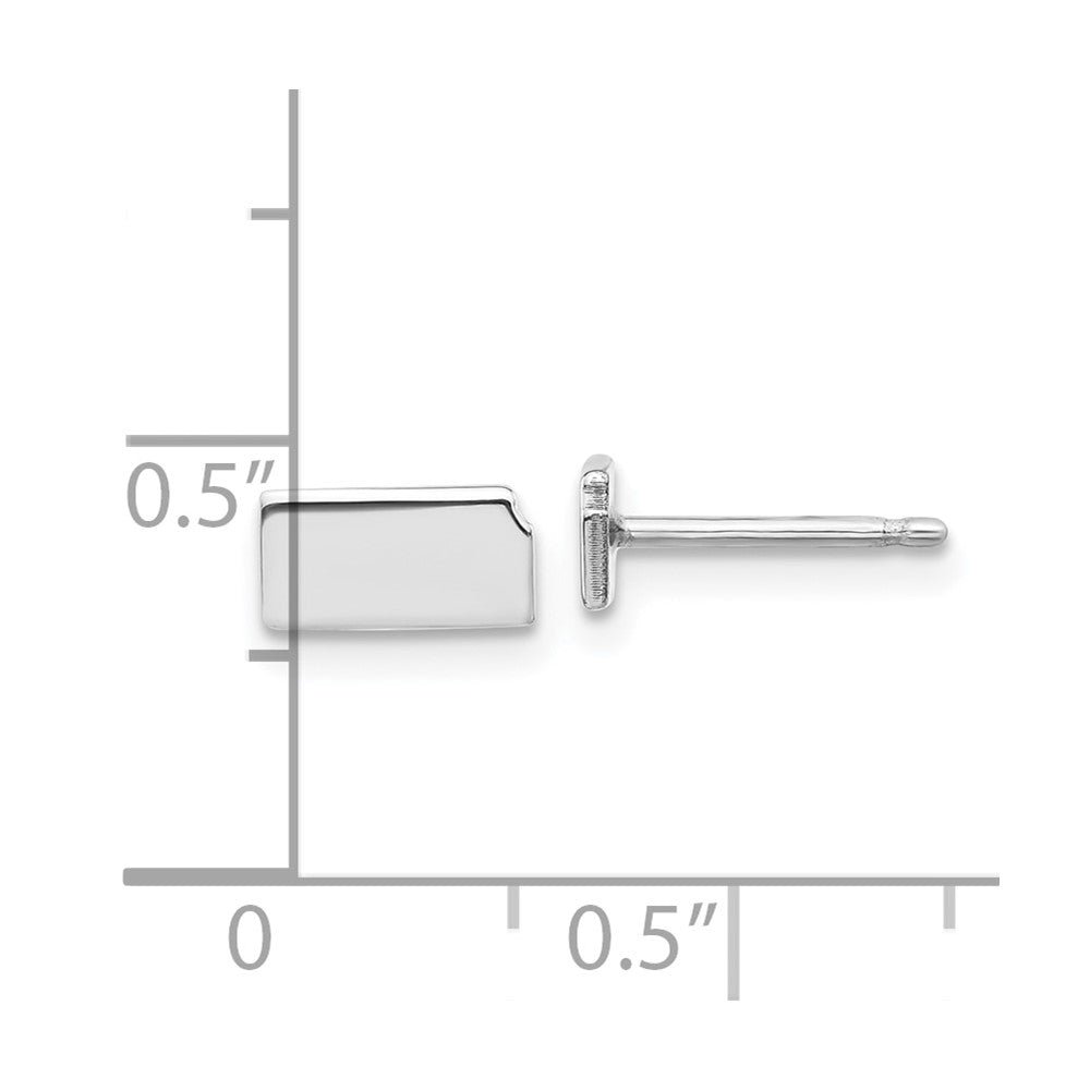 14K White Gold 14Kw Kansas State Earrings