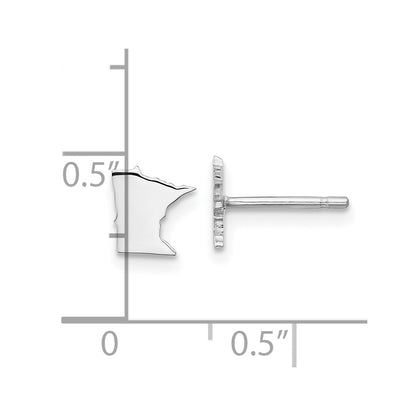 14K White Gold 14Kw Minnesota State Earrings