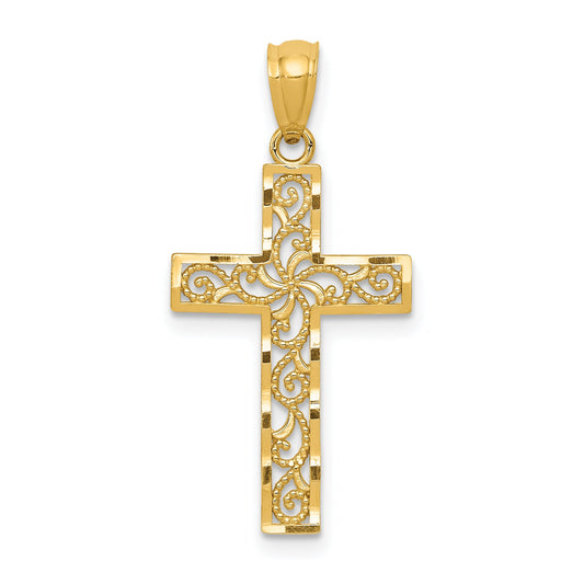 14K Yellow Gold Cross Pendant