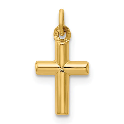 14K Yellow Gold Polished Cross Pendant