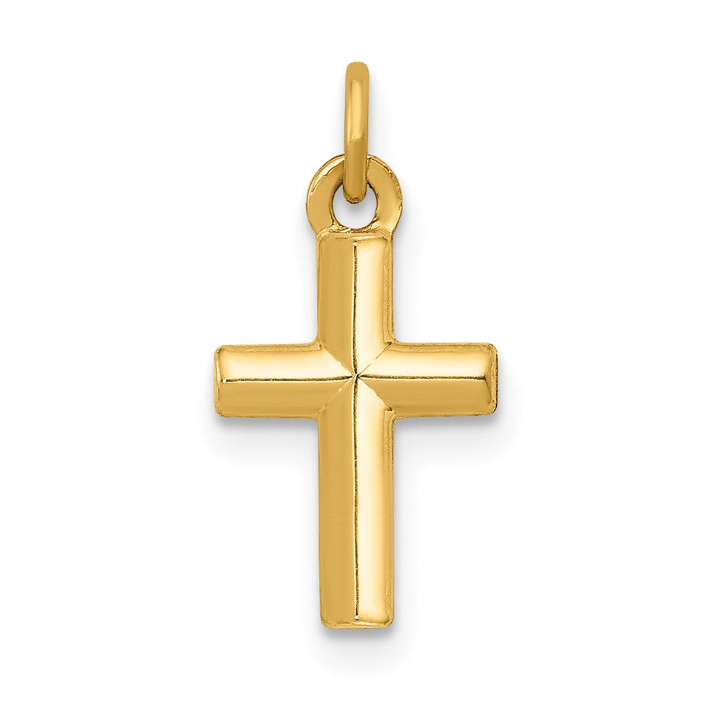 14K Yellow Gold Polished Cross Pendant
