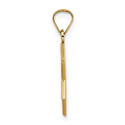 14K Rose Gold Polished Solid Star Of David Pendant