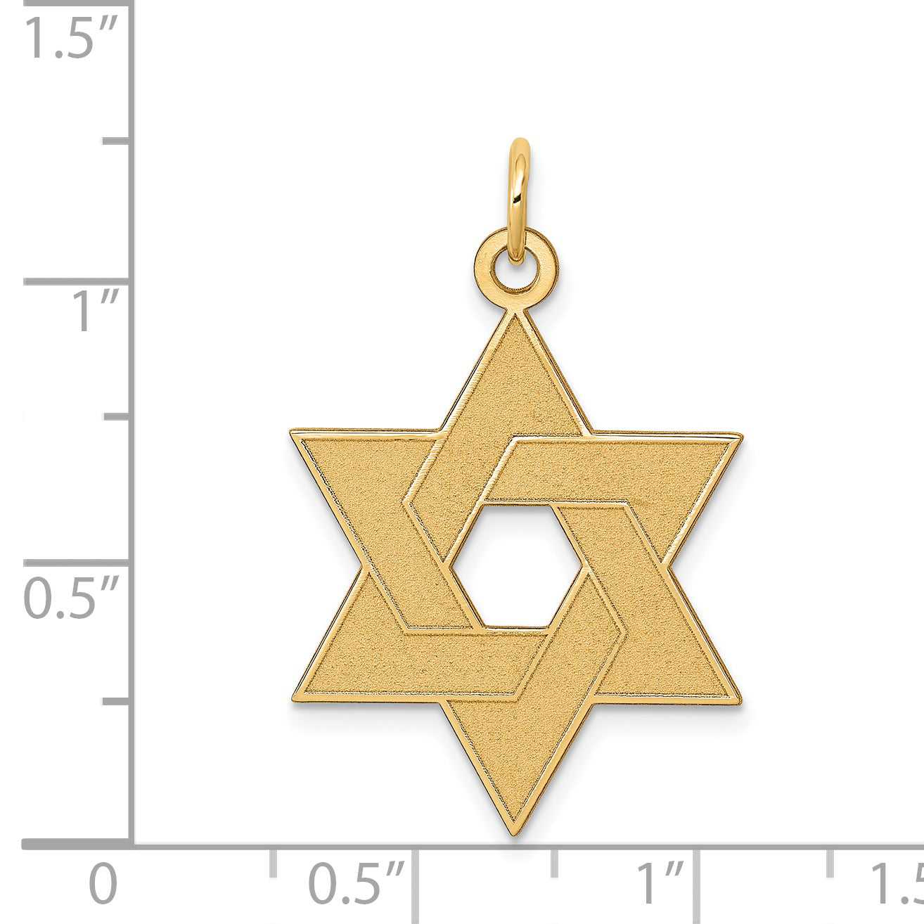 14k Yellow Gold 14K Laser Designed Star of David Pendant