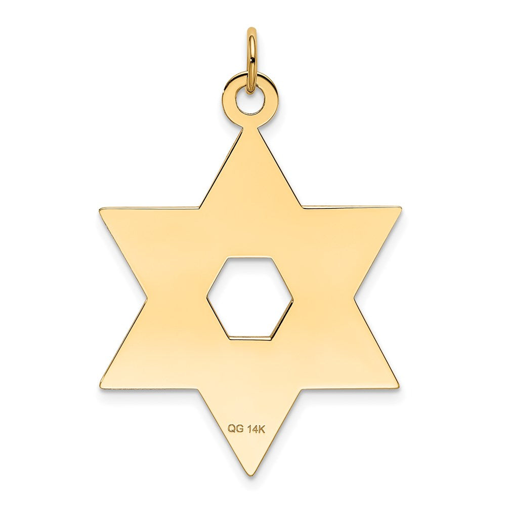 14k Yellow Gold 14K Laser Designed Star of David Pendant