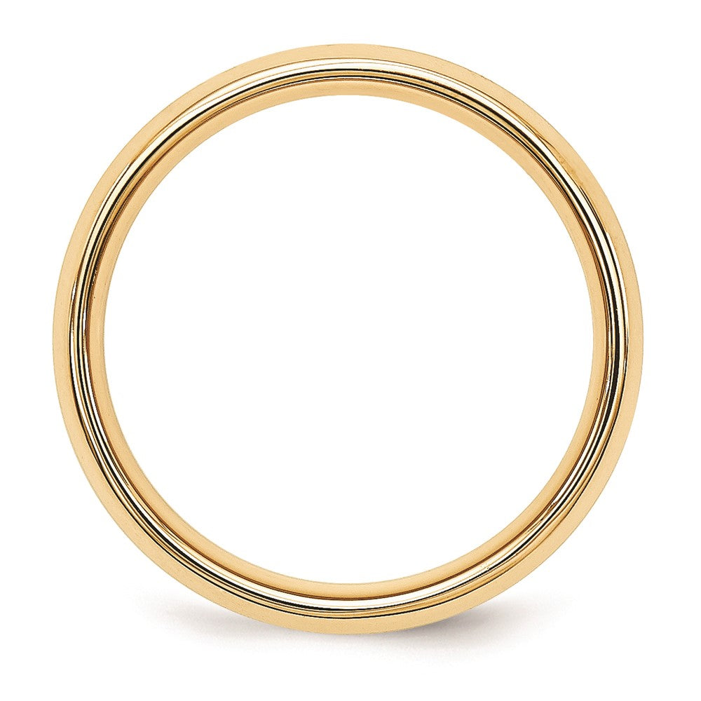 Solid 10K Yellow Gold Two-Tone 5mm Domed Size 10 Wedding Men's/Women's Wedding Band Ring