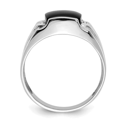 14k White Gold AA Real Diamond men's ring