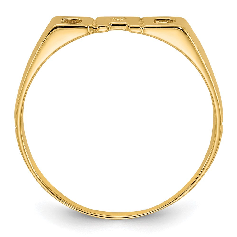14K Yellow Gold Aa Diamond Men'S Ring