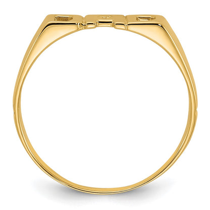 14K Yellow Gold Aa Diamond Men'S Ring
