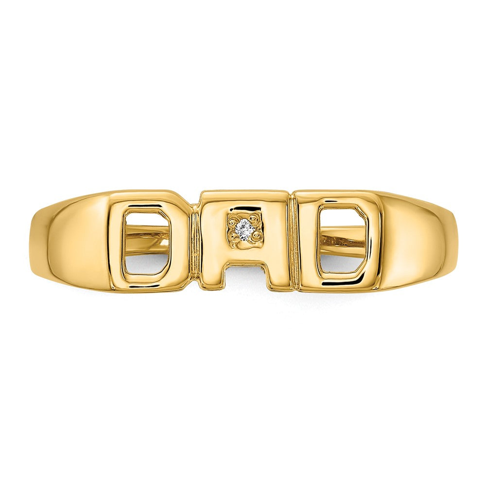 14K Yellow Gold Aa Diamond Men'S Ring