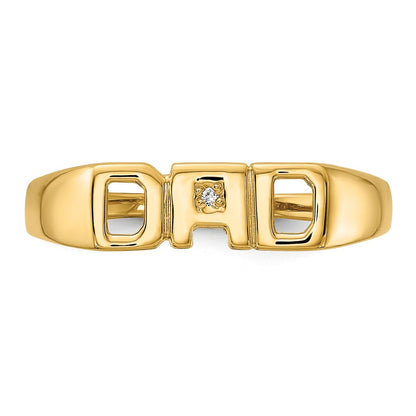 14K Yellow Gold Aa Diamond Men'S Ring