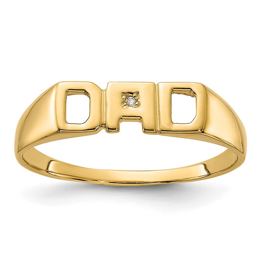 14K Yellow Gold A Diamond Men'S Ring