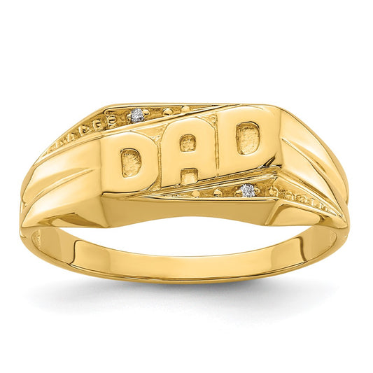 14K Yellow Gold Vs Diamond Men'S Ring