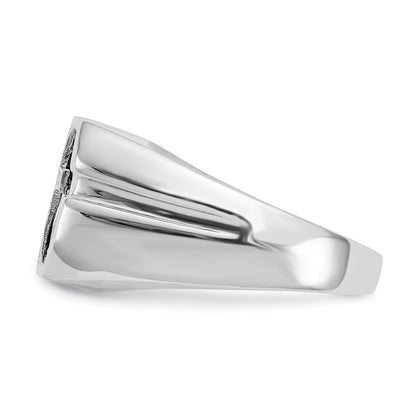 14k White Gold AA Real Diamond men's ring