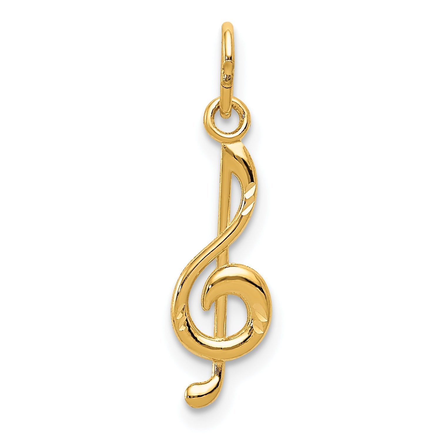 14k Yellow Gold 14K Treble Clef Pendant