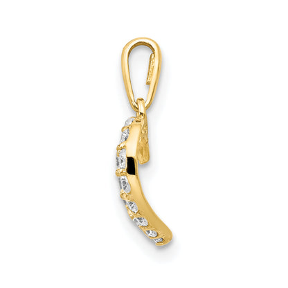 14k Yellow Gold 14k CZ Children's Heart Pendant