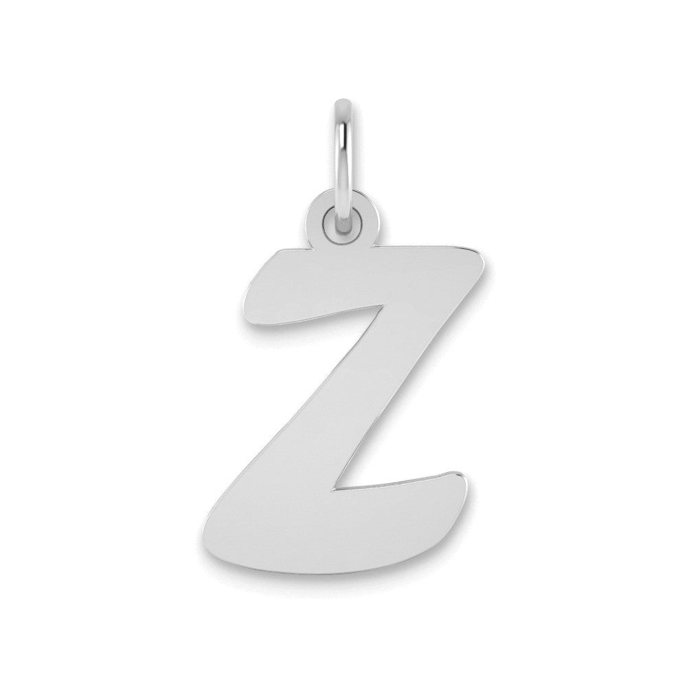 14K White Gold 14Kw Polished Script Letter Z Initial Pendant