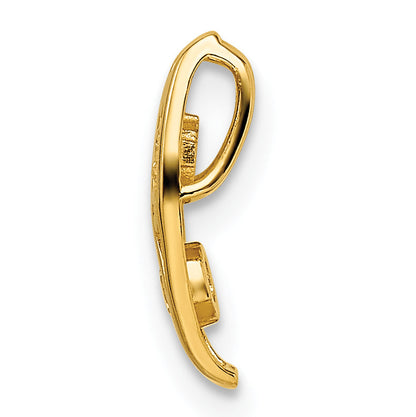 14k Yellow Gold 14k CZ Chain Slide