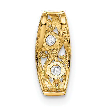 14k Yellow Gold 14k CZ Chain Slide