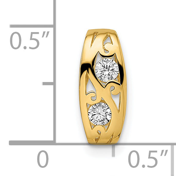 14k Yellow Gold 14k CZ Chain Slide