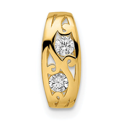 14k Yellow Gold 14k CZ Chain Slide