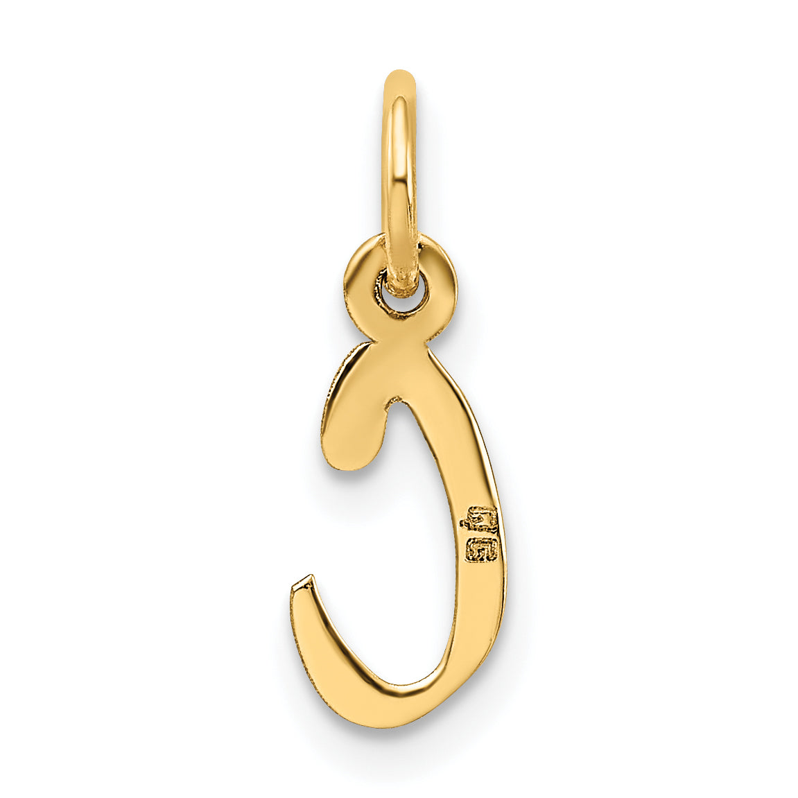 14k Yellow Gold 14k Small Slanted Block Letter C Initial Charm