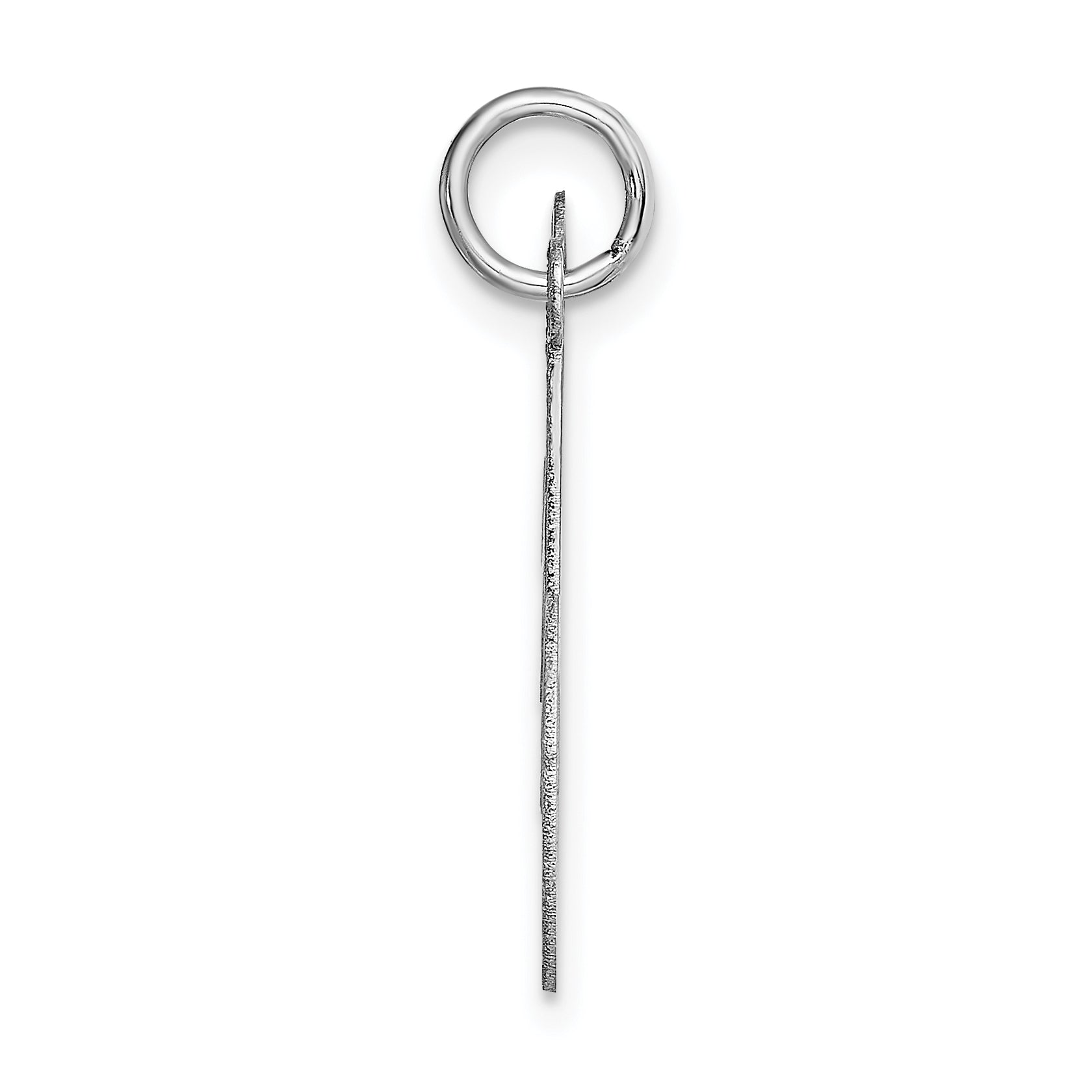 14k White Gold 14K White Gold Medium Fancy Script Letter M Initial Charm