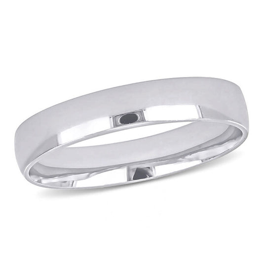 Original Amour 4mm Polished Finish Wedding Band in 14k White Gold