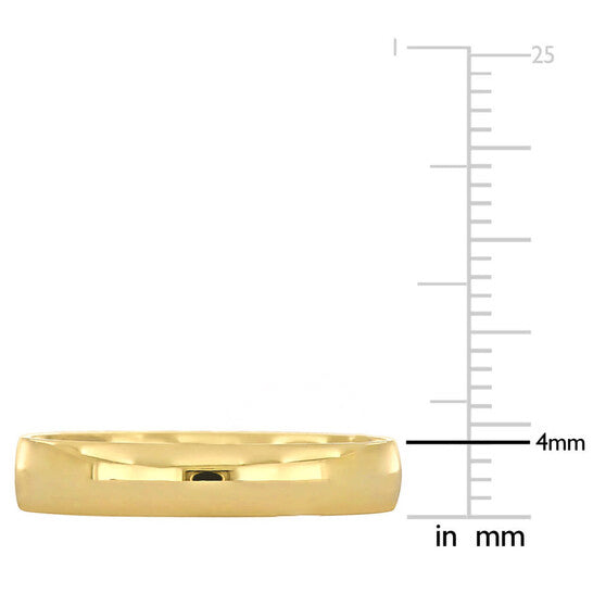 Original Amour 4mm Polished Finish Wedding Band in 14k Yellow Gold