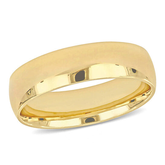 Original Amour 6mm Polished Finish Wedding Band in 14k Yellow Gold