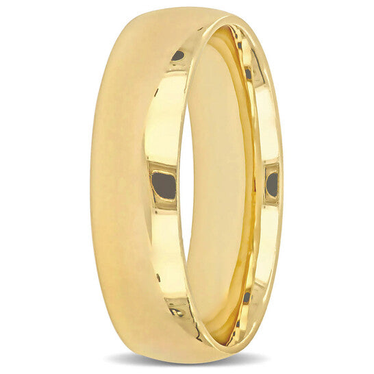 Original Amour 6mm Polished Finish Wedding Band in 14k Yellow Gold