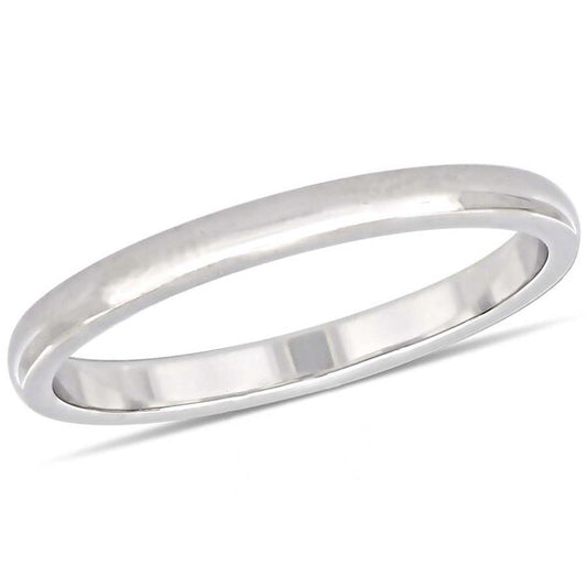 Original Amour Ladies 10K White Gold Wedding Band 2mm JMS005372