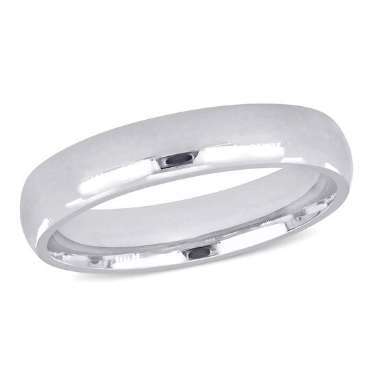 Original Amour Men's 4.5mm Comfort Fit Wedding Band in 14k White Gold