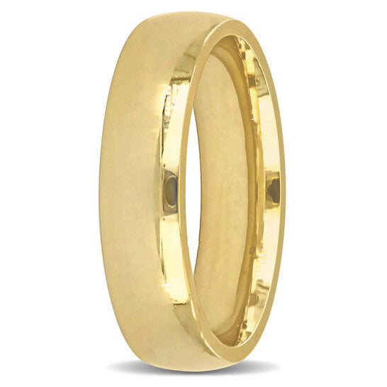 Original Amour Men's 5.5mm Polished Finish Comfort Fit Wedding Band in 14k Yellow Gold