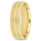 Original Amour Men's 6mm Double Row Textured Wedding Band in 14k Yellow Gold