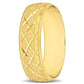 Original Amour Men's 6mm Lattice Wedding Band in 14k Yellow Gold