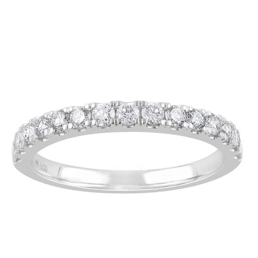 Original Brilliant Diamond 14K White Gold 0.50 CTTW LAB GROWN Diamond Wedding Band (G-H, SI1-SI2)