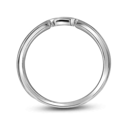 14k White Gold Princess Diamond Square Halo Bridal Engagement Ring Set 1/4 Cttw