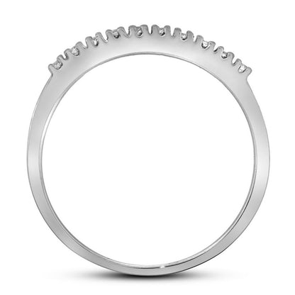 14k White Gold Round Diamond Bridal Wedding Ring Set 1/3 Cttw