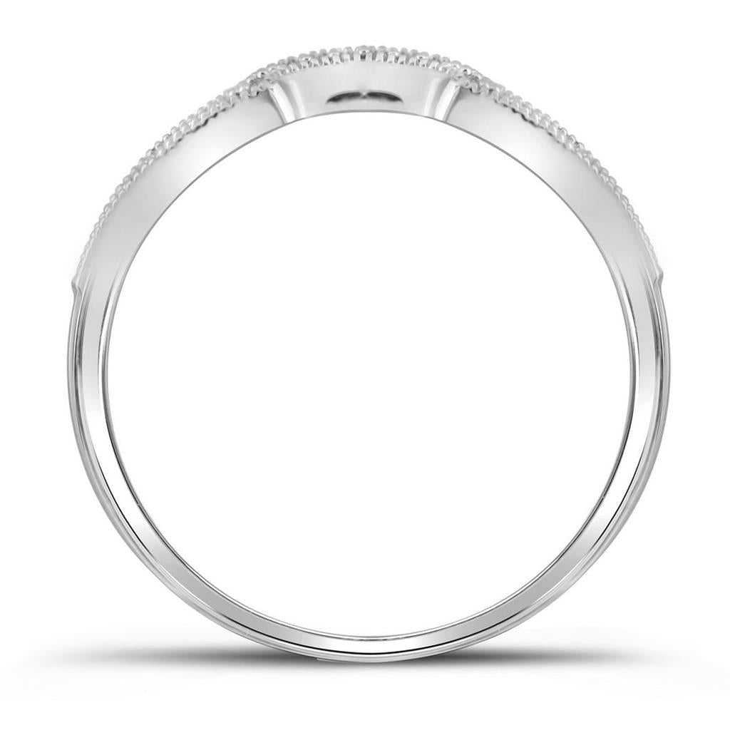 14k White Gold Round Diamond Bridal Wedding Ring Set 1/3 Cttw