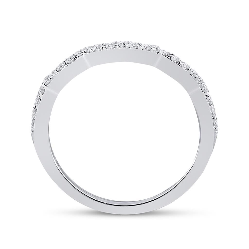 14k White Gold Heart Diamond Bridal Wedding Ring Set 1 Cttw