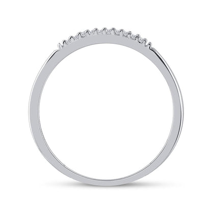 14k White Gold Princess Diamond Bridal Wedding Ring Set 1/5 Cttw