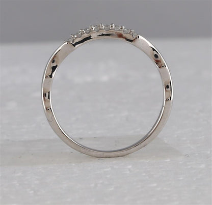 14k White Gold Round Diamond Bridal Wedding Ring Set 1/2 Cttw