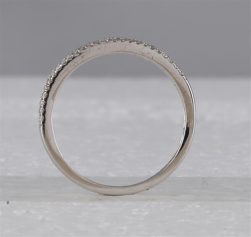 14k White Gold Round Diamond Bridal Wedding Ring Set 1 Cttw (Certified)