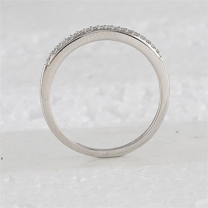 14k White Gold Round Diamond Bridal Wedding Ring Set 1/3 Cttw