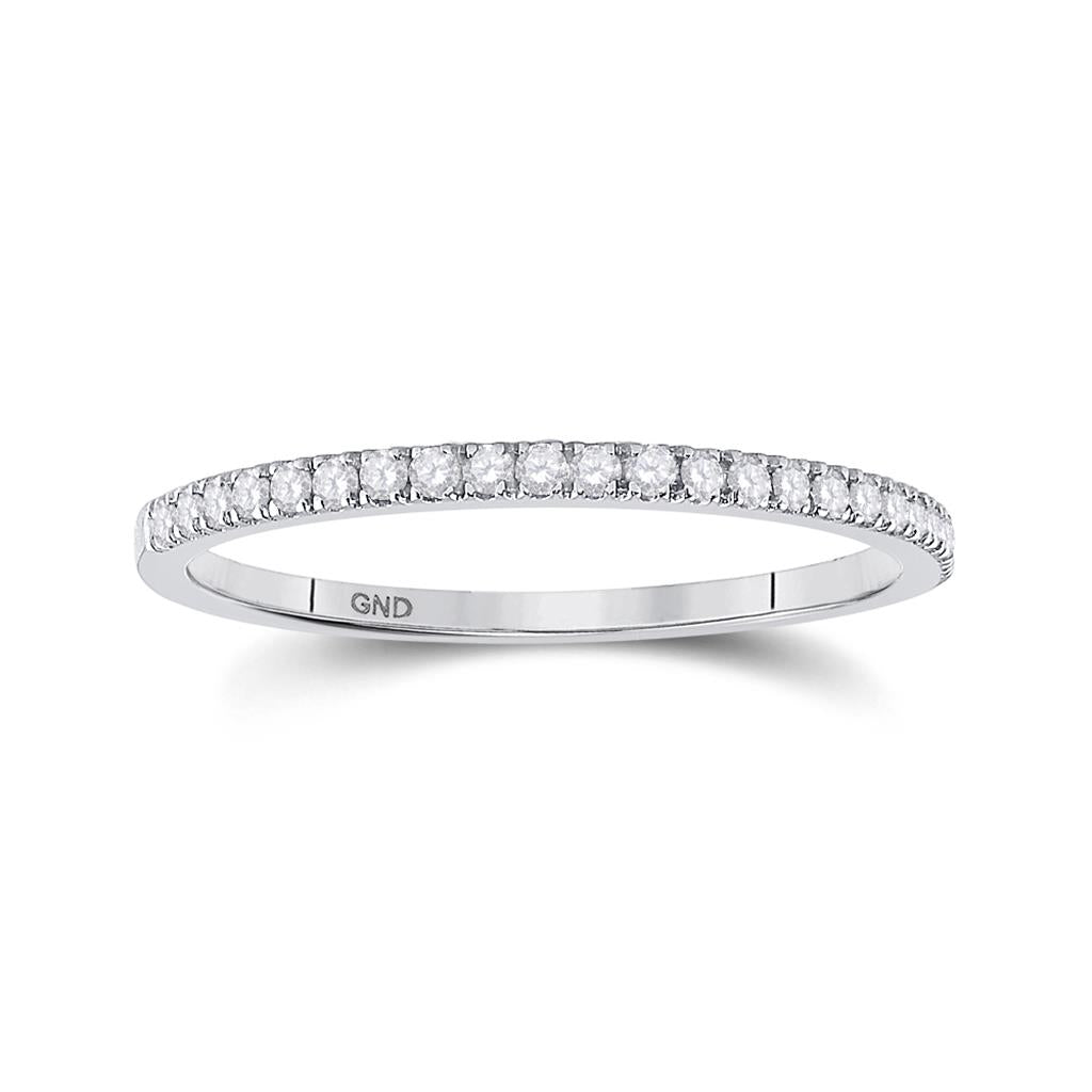 14k White Gold Round Diamond Bridal Wedding Ring Set 1/3 Cttw
