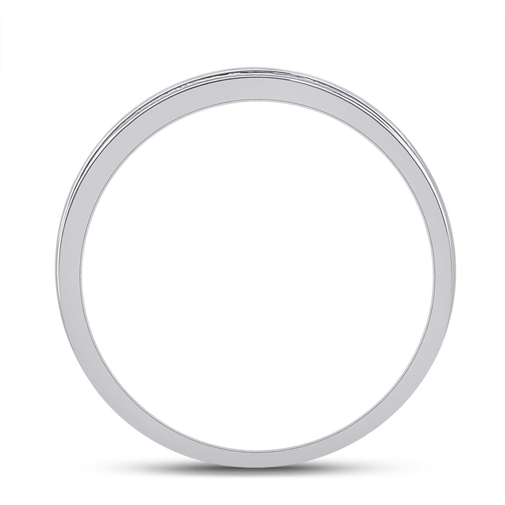 14k White Gold Round Diamond Halo Bridal Wedding Ring Set 1/2 Cttw