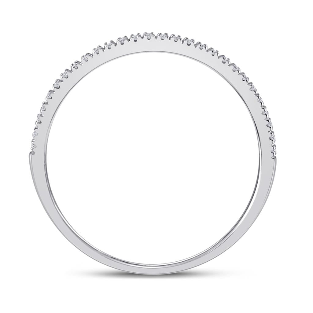 14k White Gold Round Diamond Halo Bridal Wedding Ring Set 1/4 Cttw