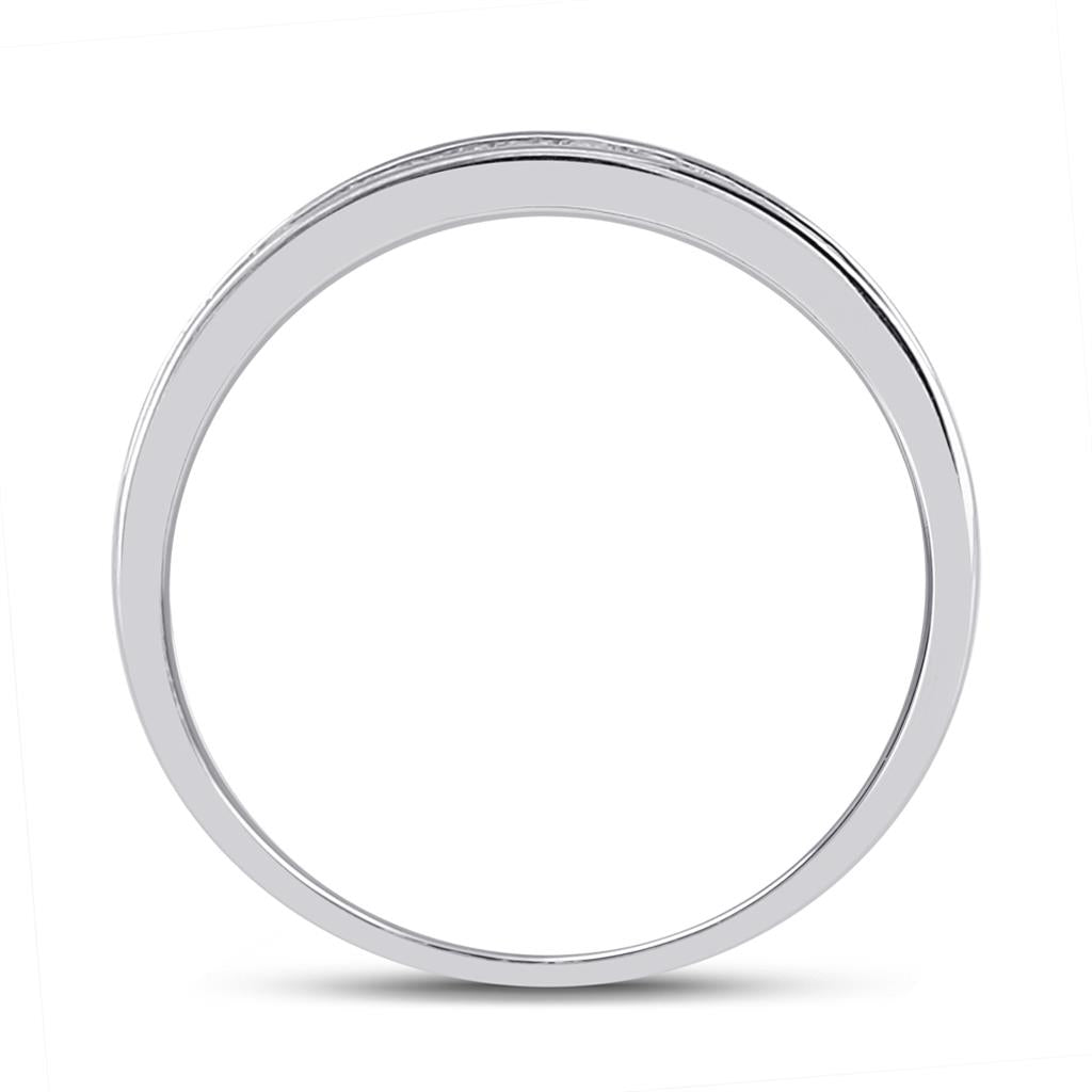 14k White Gold Round Diamond Halo Bridal Wedding Ring Set 1/2 Cttw